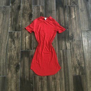 love ari red mini bodycon dress small striped